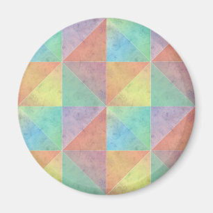 Plezierige geometrische aquarel driehoeken kunst magneet