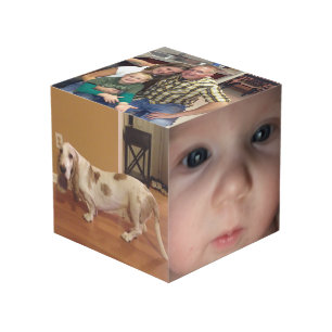 Plezierige gepersonaliseerde fotokubusdoos in 2 ma kubus