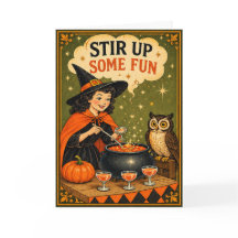 Plezierige Heks & Uil Vintage Halloween