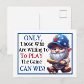Plezierige honkbal briefkaart (Voorkant / Achterkant)