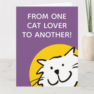 Plezierige kattenliefhebber kaart voor een andere