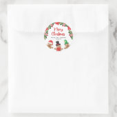 Plezierige Kerst Holly Sticker (Tas)