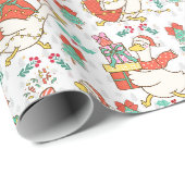 Plezierige Kerstgans Cadeaupapier (Rol Hoek)