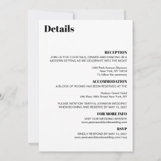 Plezierige & Moderne Details Bijlagekaart Save The Date