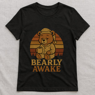 Plezierige Morgen Beer Koffie T-shirt; Grafische B T-shirt