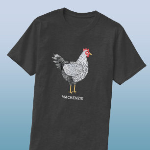 Plezierige Persoonlijke Aquarel Wyandotte Kip T-shirt