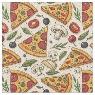 Plezierige Pizzafeest Pepperoni Pizza Liefhebber V Stof