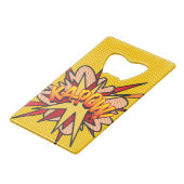 Plezierige Retro Pop Art-strip Kredietkaart Flessenopener (Achterkant Gekanteld)