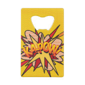 Plezierige Retro Pop Art-strip Kredietkaart Flessenopener (Achterkant)