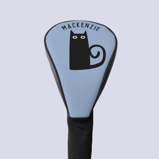 Plezierige Zwarte Kat Persoonlijk Golfheadcover