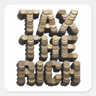 Plezierlijke Goud BELAST DE RIJKEN Cadeau Sticker