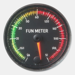 Pleziermeter Helemaal van de Kook Ronde Sticker