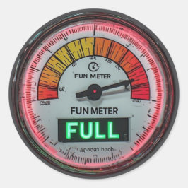 Pleziermeter "Vol" Ronde Sticker