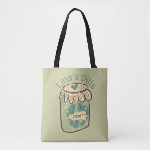 Plezierpot met augurken Dille Groene Voedsel Liefh Draagtas