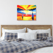 pleziervaart canvas afdruk (Insitu (Slaapkamer))