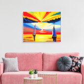pleziervaart canvas afdruk (Insitu (Woonkamer))