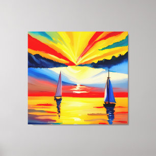 pleziervaart canvas afdruk