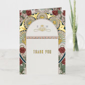 Pliage Carte de remerciements Art nouveau (Recto)