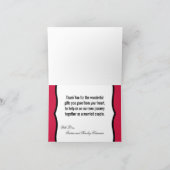 Pliage Carte de remerciements Formal Casquettes Él (Intérieur)