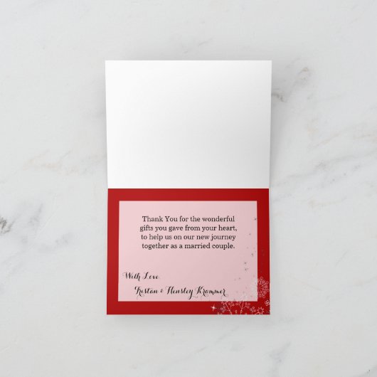 Pliage Carte de remerciements hiver Flammes de nei (Intérieur)