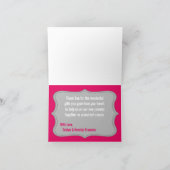 Pliage Carte de remerciements moderne Gris Damas L (Intérieur)