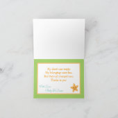 Pliage Carte de remerciements rayé Ocean Sea Life (Intérieur)