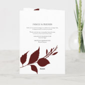 Pliage de mariage d'automne Modèles du programme (Dos)