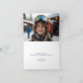 Pliage Snowboard Highland Cow Carte photo (Intérieur)