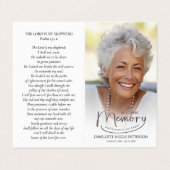 Plié Dans La Carte De Prière Photo En Mémoire Amou (Extérieur déplié)