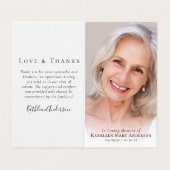 Plié Dans Love Memory Carte de prière (Extérieur déplié)