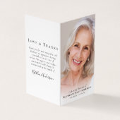 Plié Dans Love Memory Carte de prière (Extérieur)