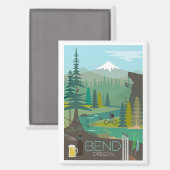 Plier, aimant de réfrigérateur Oregon (Recto/Verso)