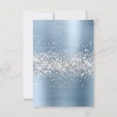 Pliez Vos Cartes de Table en Paillettes Argentées  (Dos)