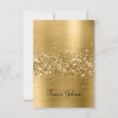 Pliez vos propres cartes de nom dorées et scintill (Devant)