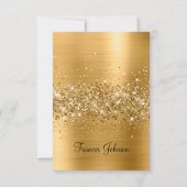 Pliez vos propres cartes de nom en or scintillant (Devant)