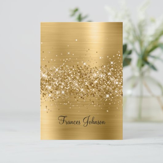 Pliez vos propres cartes de nom en or scintillant (Debout devant)