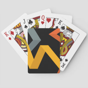 PLijverige, levendige, moderne, stedelijke grafisc Pokerkaarten