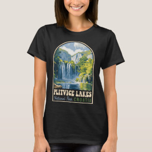 Plitvice Lakes National Park Kroatië Souvenir Retr T-shirt