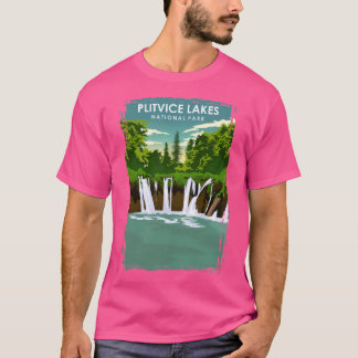 Plitvice Lakes National Park Travel Poster T-shirt