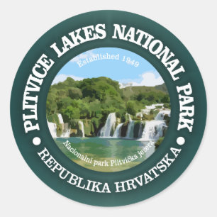Plitvice Lakes NP Ronde Sticker