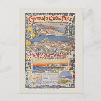 PLM Lignes de Meyrargues a Grasse Vintage Poster Briefkaart