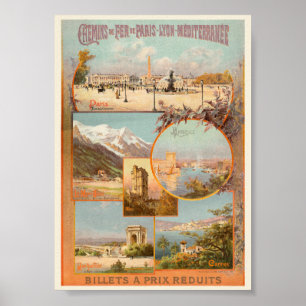 PLM Parijs Marseille Frankrijk Vintage Poster 1904