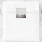 Ploedpaarden Vierkante Sticker (Tas)