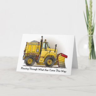 Ploegen door Snow Plough Truck Note Kaart
