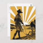  ploegenmeisje Briefkaart (Voorkant / Achterkant)