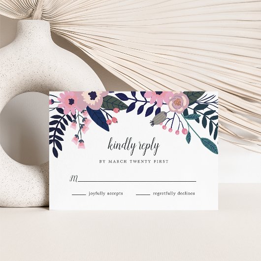 Plomb rose | Carte Floral RSVP