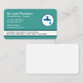 Plomber moderne Faucet Emblem Cartes de visite (Devant / Derrière)