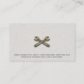 Plomber | Tubes bloqués | Carte de visite Wrenches (Dos)