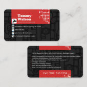 plombier principal | Handy Man Carte de visite (Devant / Derrière)