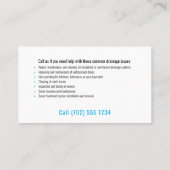 plombier principal | Handy Man Carte de visite (Dos)